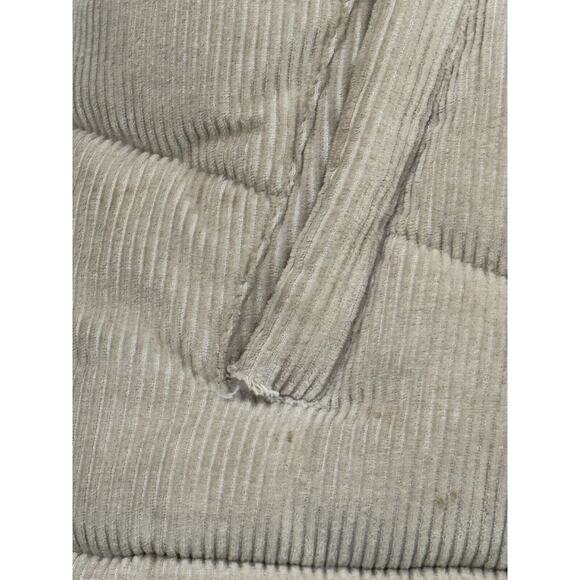 Sebby Corduroy Stone Cream/Tan Puffer Coat jacket Sz Small SEE PICS FOR DEFECTS - Picture 15 of 16